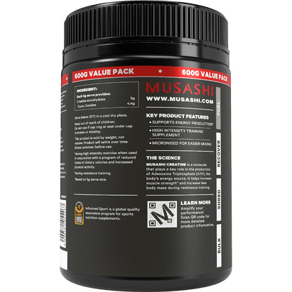 Musashi Creatine Unflavoured 600g