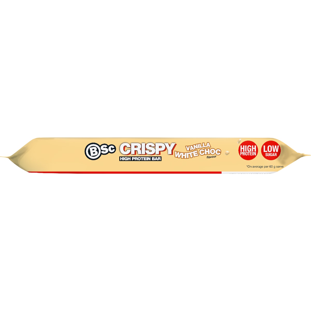 Bsc Crispy High Protein Bar Vanilla White Choc 60g