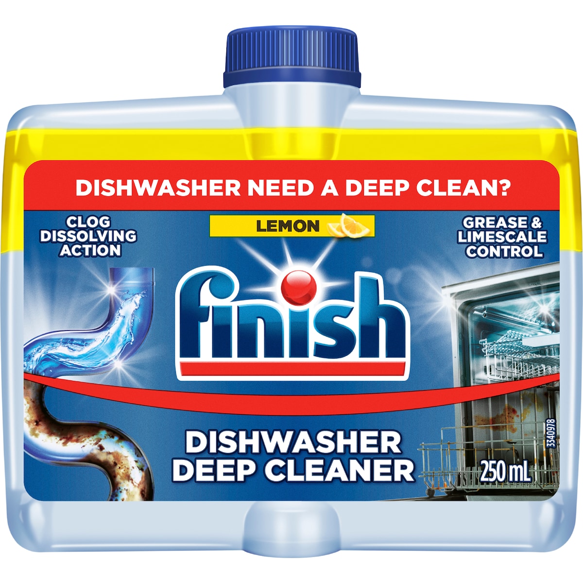 Finish Dishwasher Deep Cleaner Lemon 250ml