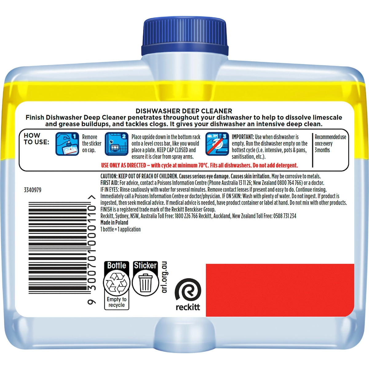 Finish Dishwasher Deep Cleaner Lemon 250ml