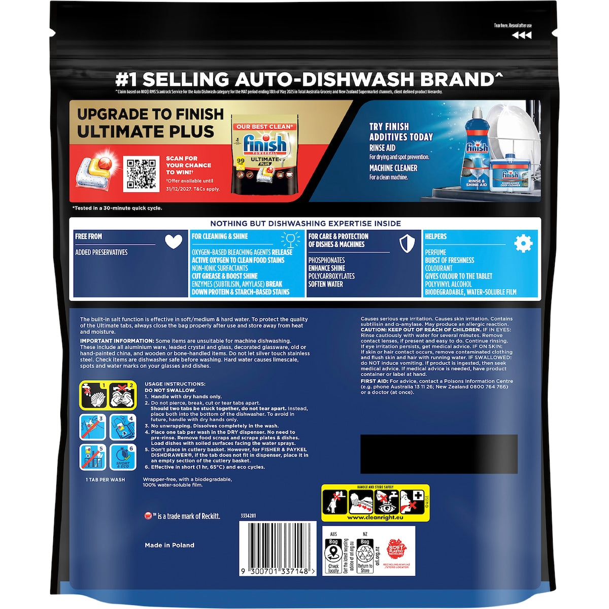 Finish Ultimate Dishwashing Tablets Lemon 90 Pack
