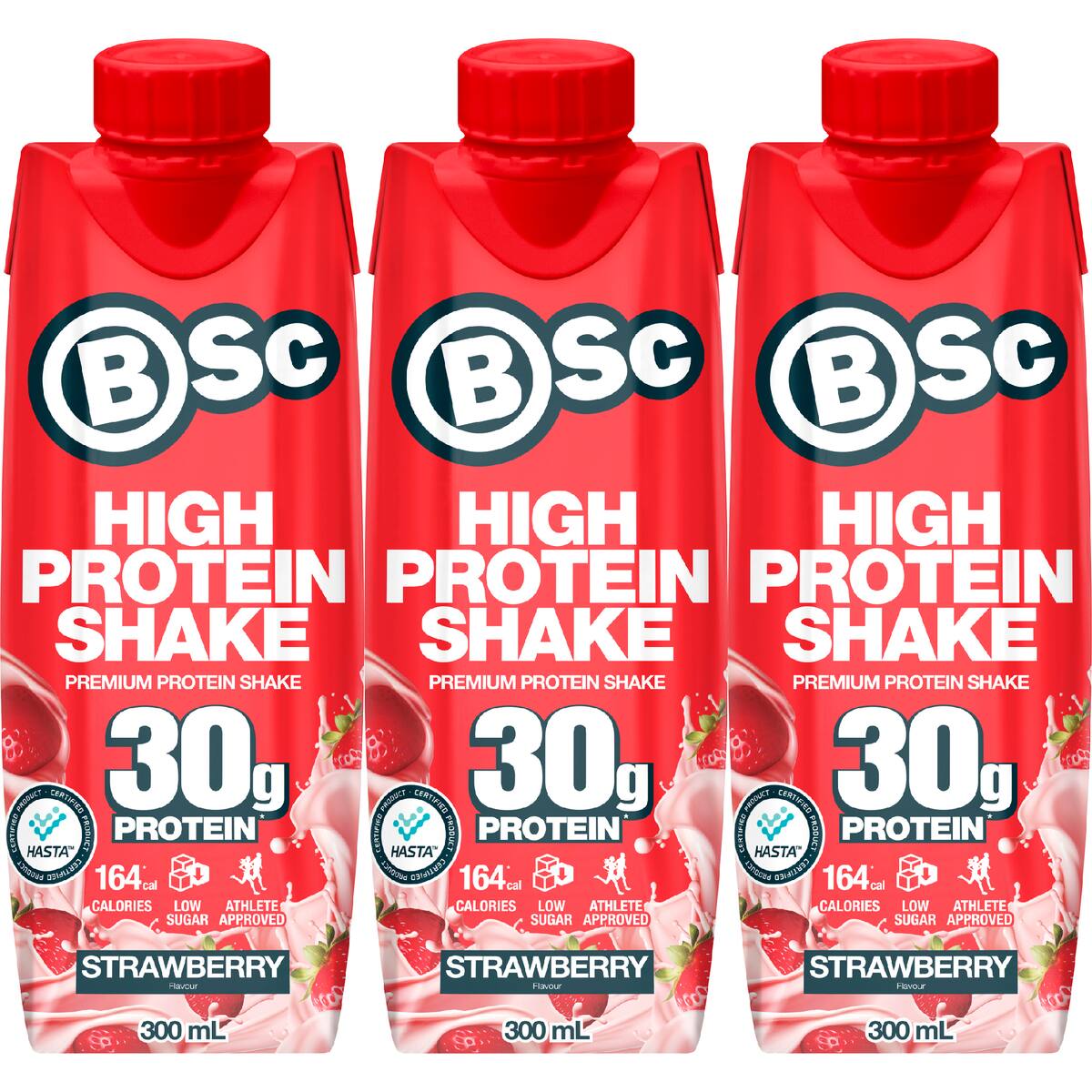Bsc Protein Shake Strawberry 300ml X 3 Pack
