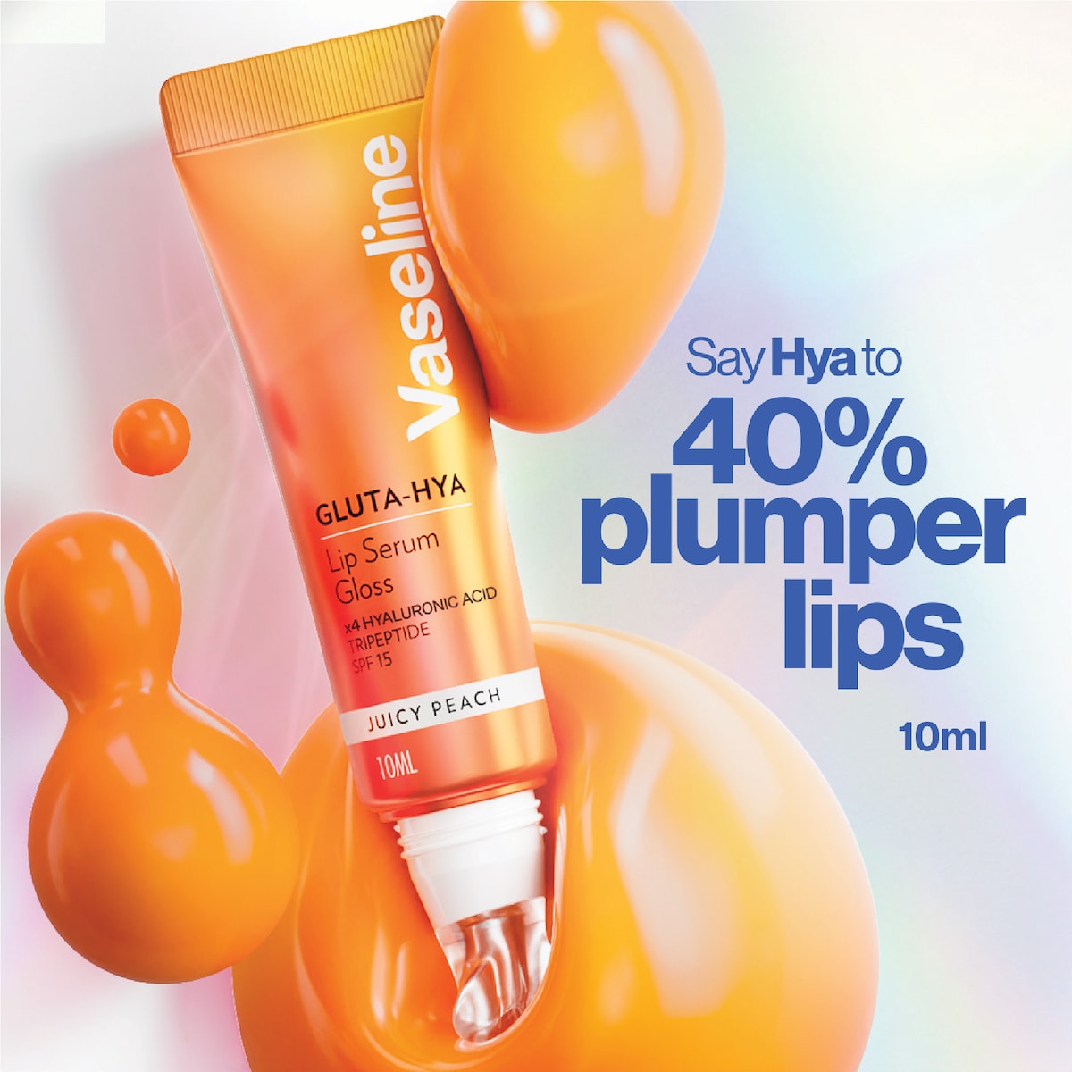Vaseline Gluta-hya Tinted Serum Lip Gloss Juicy Peach 10ml
