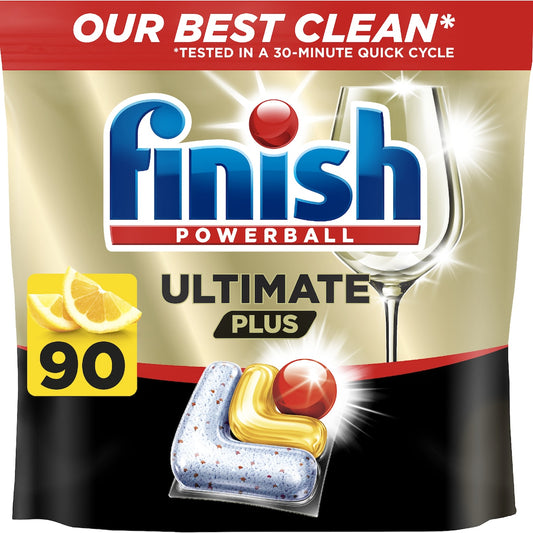 Finish Ultimate Plus Dishwashing Tablets Lemon 90 Pack