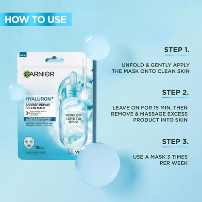 Garnier Hyaluron+ Repair Serum Mask 1ea