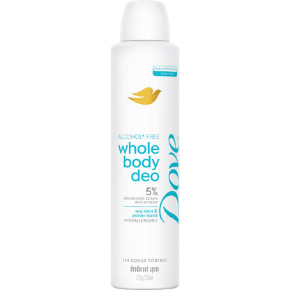 Dove Whole Body Deo Spray 72h Sea Mist & Peony 230ml