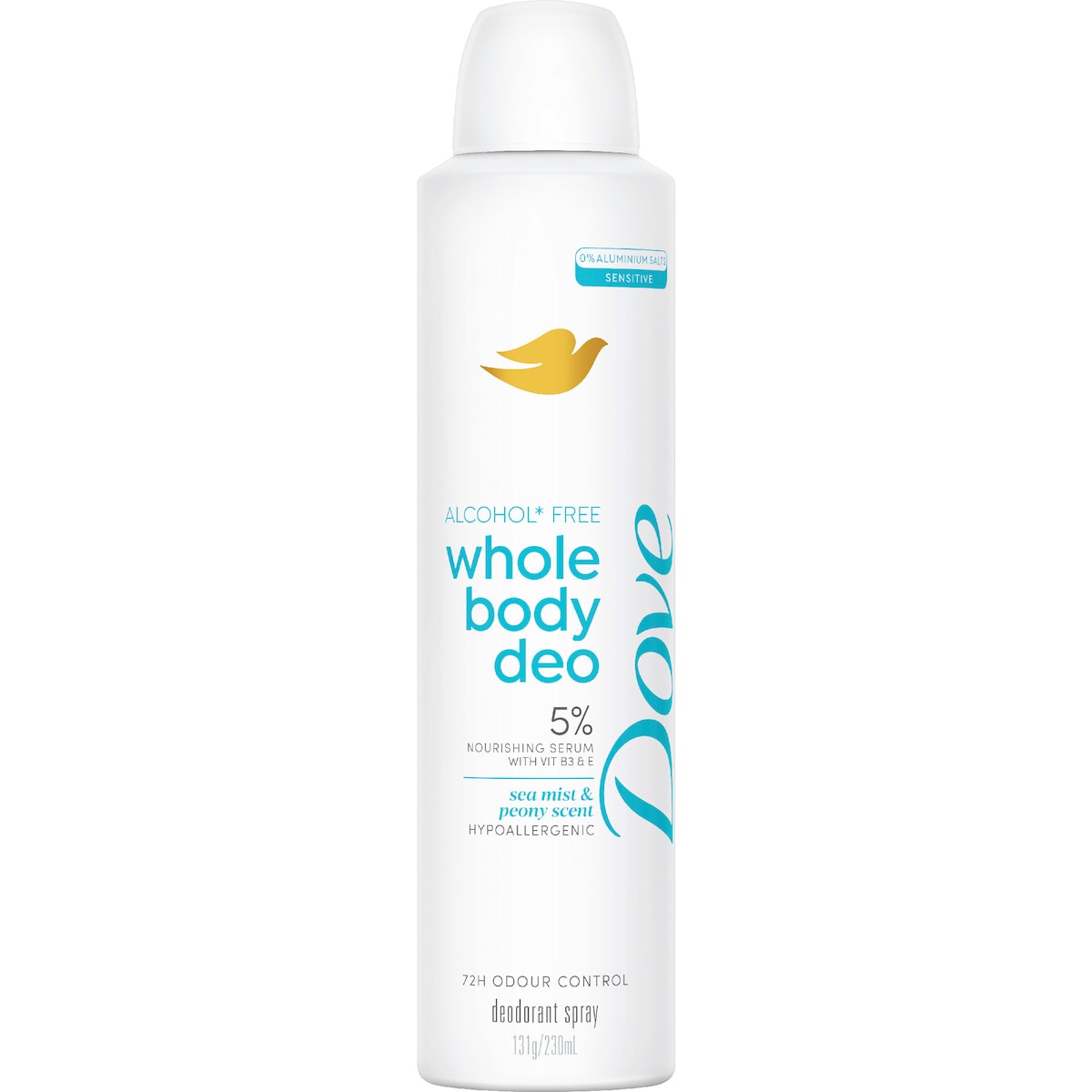 Dove Whole Body Deo Spray 72h Sea Mist & Peony 230ml