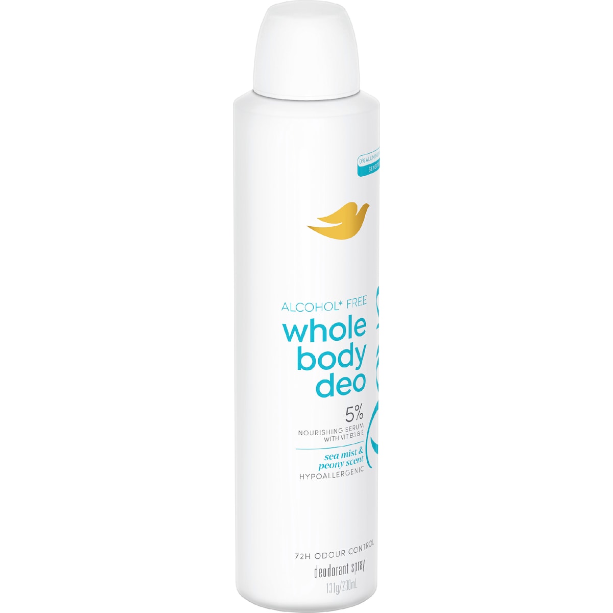Dove Whole Body Deo Spray 72h Sea Mist & Peony 230ml