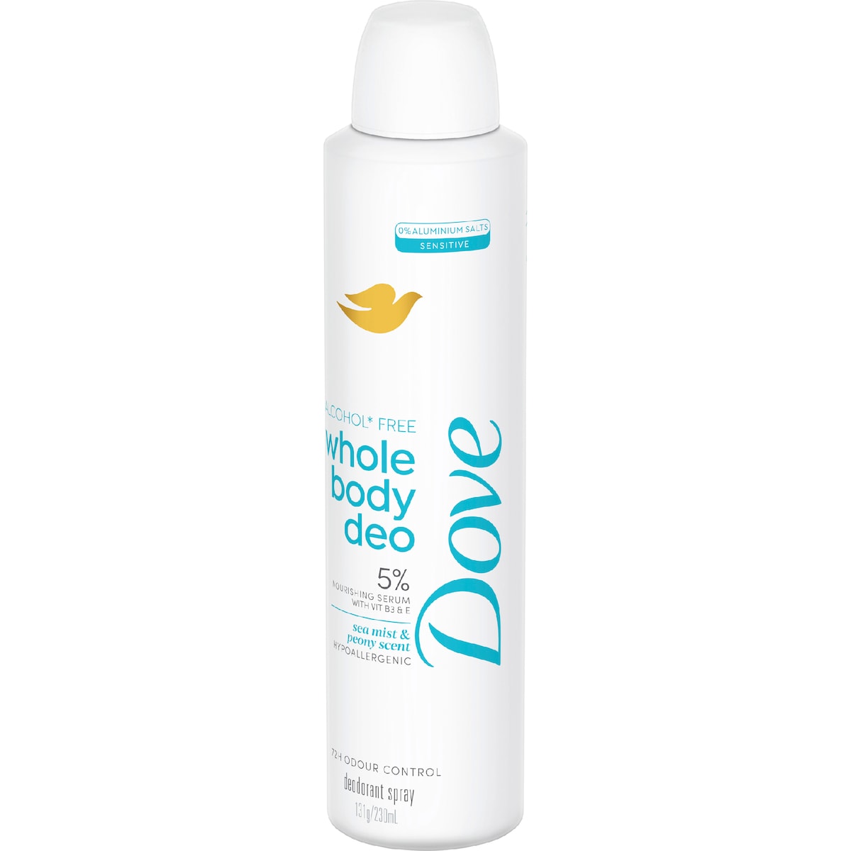 Dove Whole Body Deo Spray 72h Sea Mist & Peony 230ml