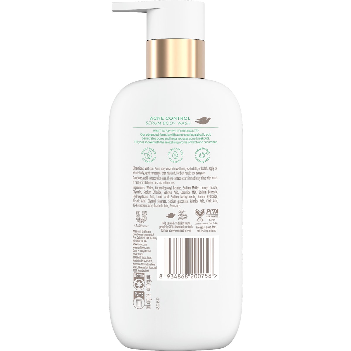Dove Serum Body Wash Acne Control 300ml