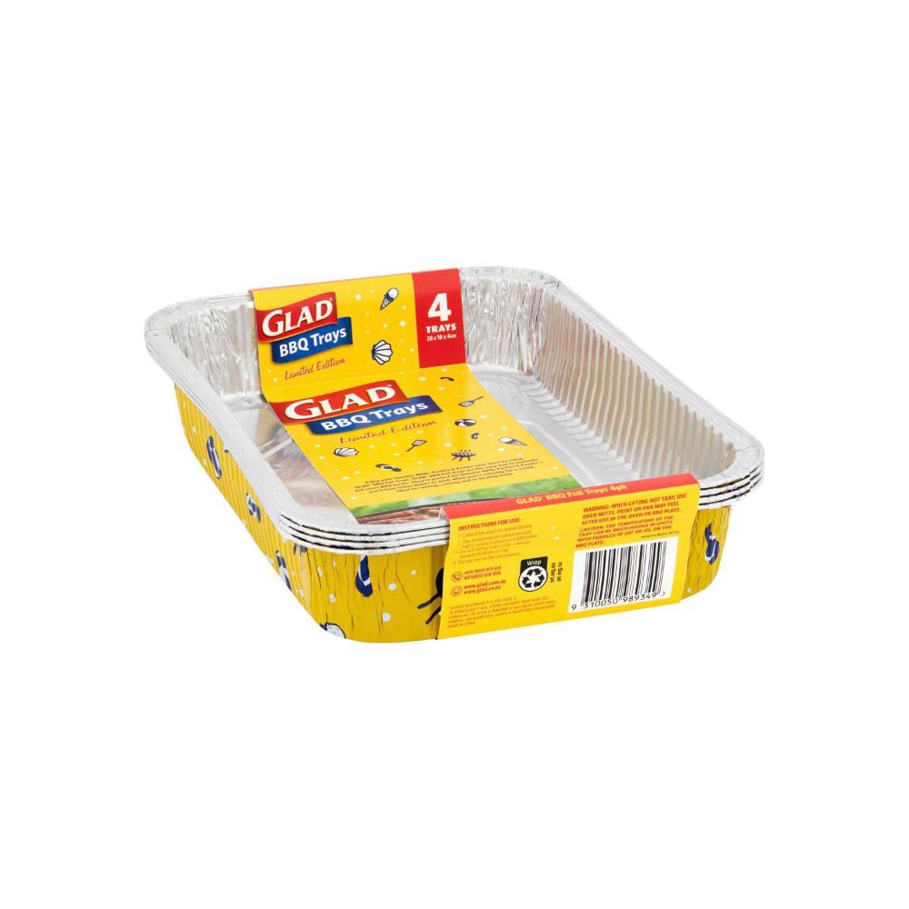 Glad Large BBQ Tray - 4 pack
