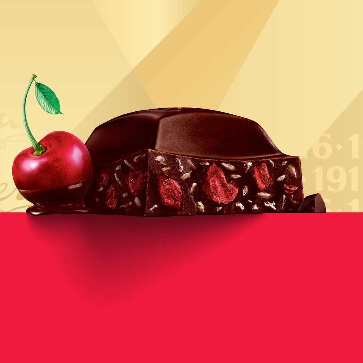 Cadbury Old Gold Cherry Ripe Dark Chocolate Block 170g