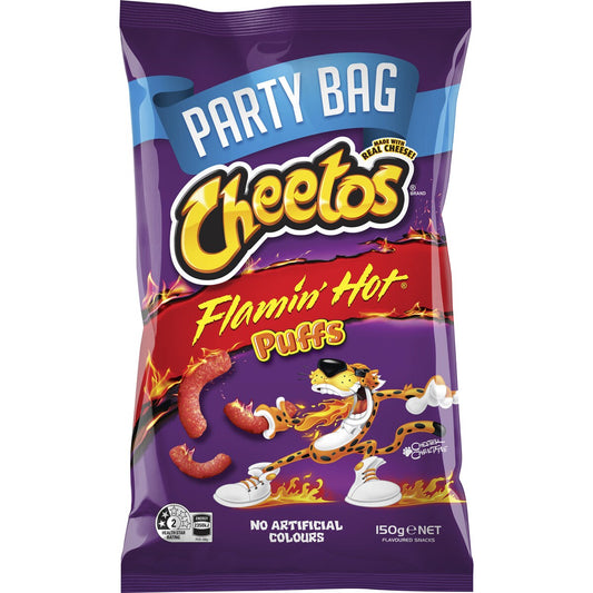 Cheetos Crunchy Flamin Hot Snacks Share Pack 150g