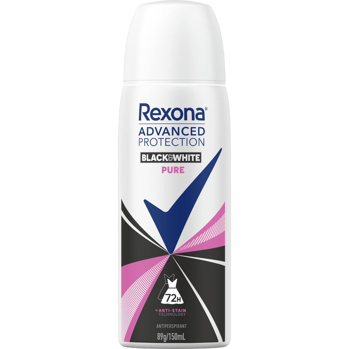 Rexona Women Antiperspirant Advanced Protection Black & White Pure 150ml