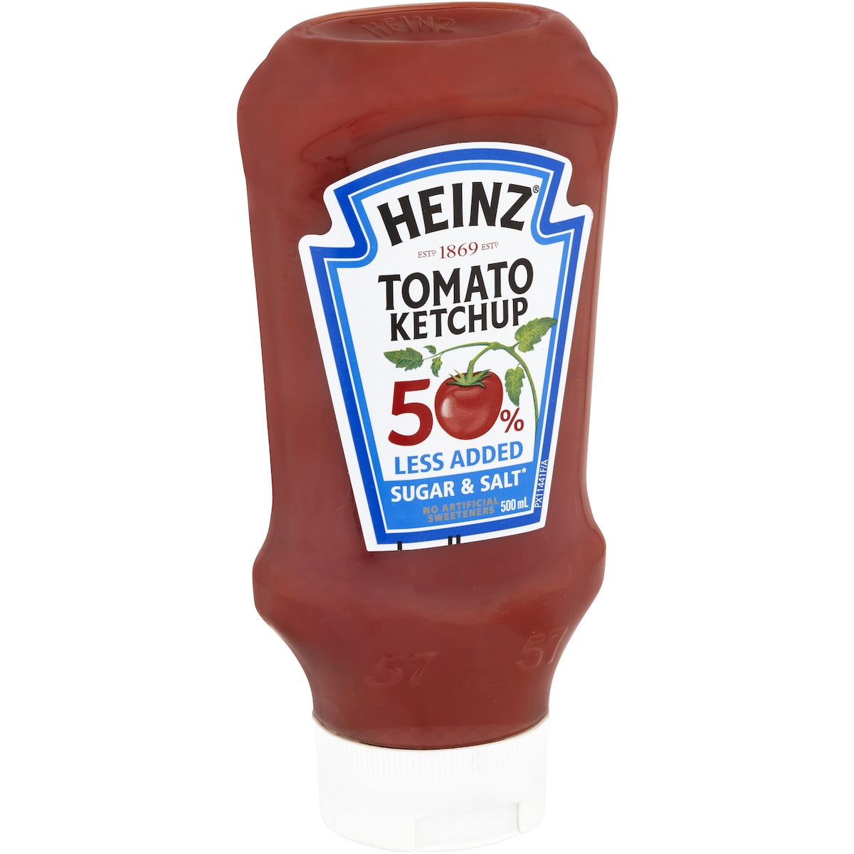 Heinz Tomato Ketchup Sauce Bottle 50% Less Sugar & Salt 500ml