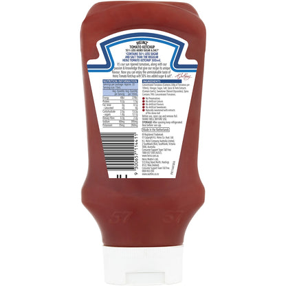 Heinz Tomato Ketchup Sauce Bottle 50% Less Sugar & Salt 500ml