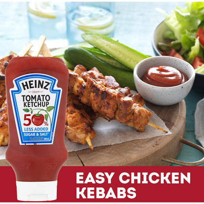 Heinz Tomato Ketchup Sauce Bottle 50% Less Sugar & Salt 500ml