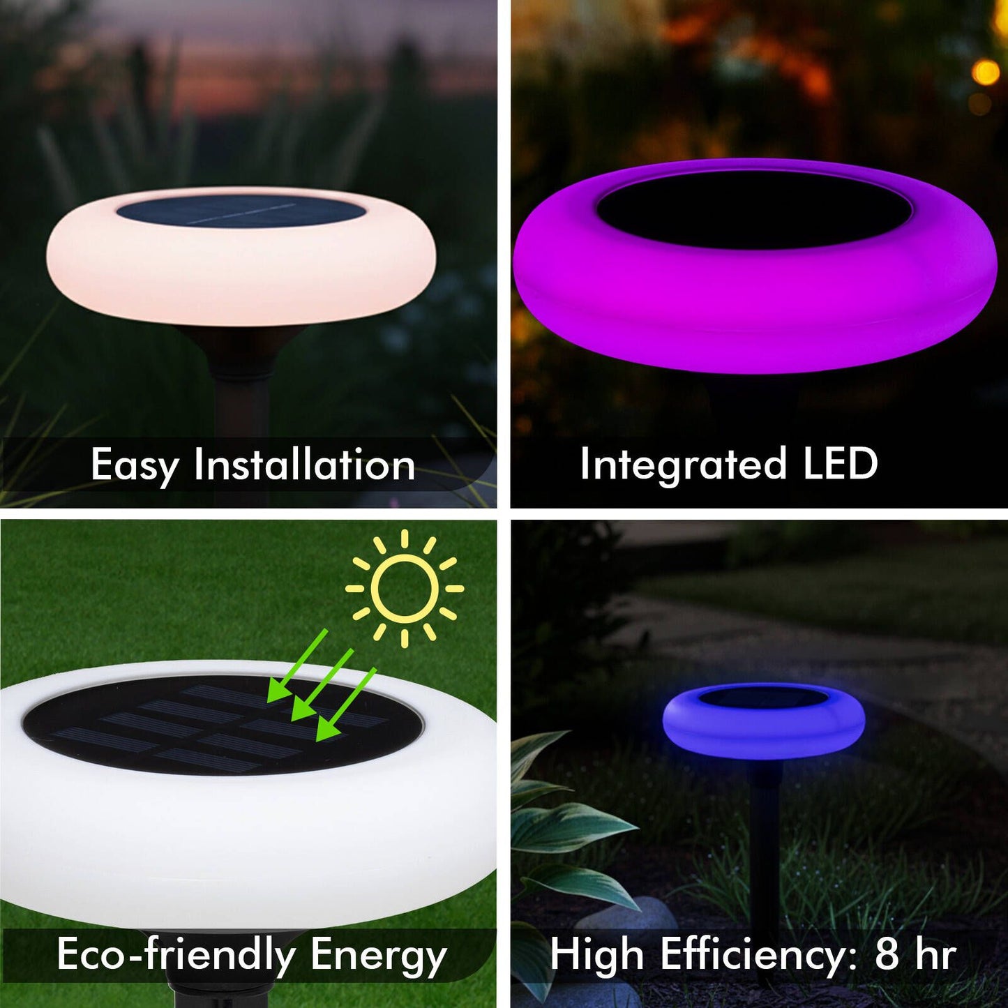 Click Solar RGB Stake Light - 135 x 210mm - Black