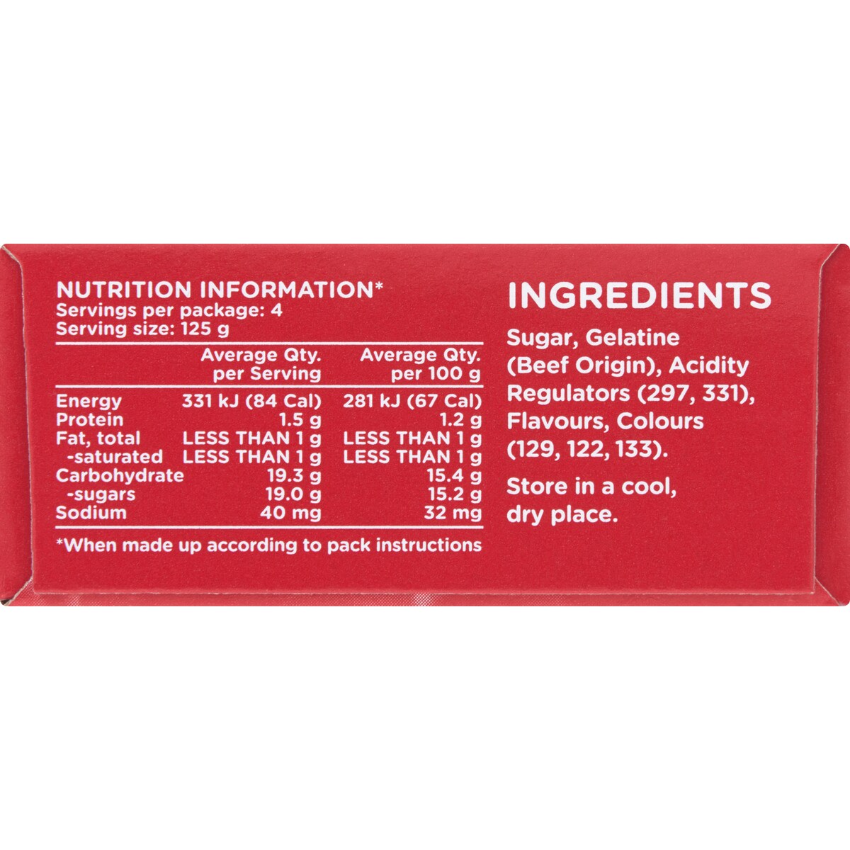 Aeroplane Original Strawberry Flavoured Jelly 85g