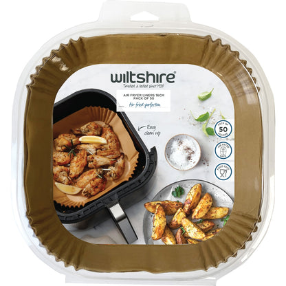 Wiltshire Air Fryer Liners 16cm Square 50 Pack