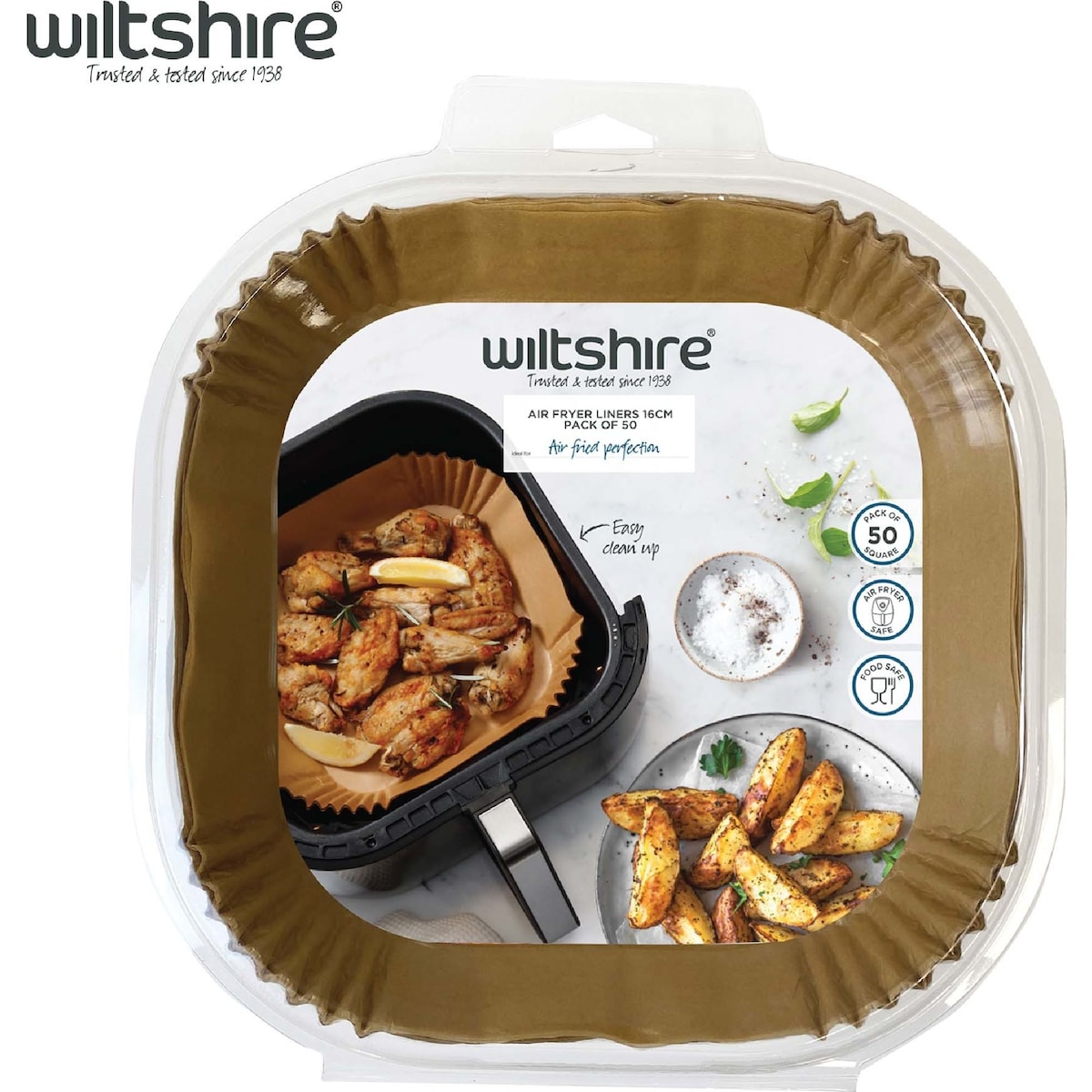Wiltshire Air Fryer Liners 16cm Square 50 Pack
