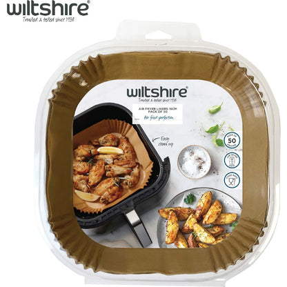 Wiltshire Air Fryer Liners 16cm Square 50 Pack