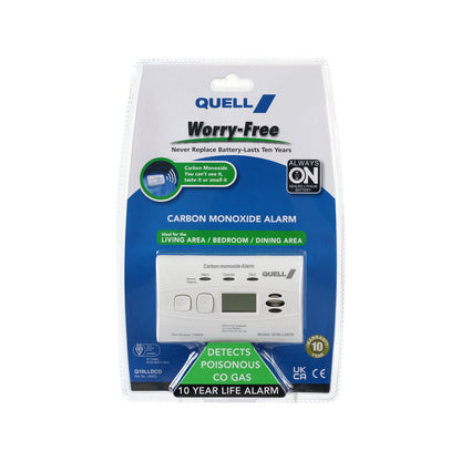 Quell Carbon Monoxide Alarm - 195 x 290mm - White - 10 Year