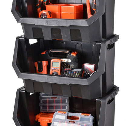 Tactix Heavy Duty Stackable Storage Bin - 40L