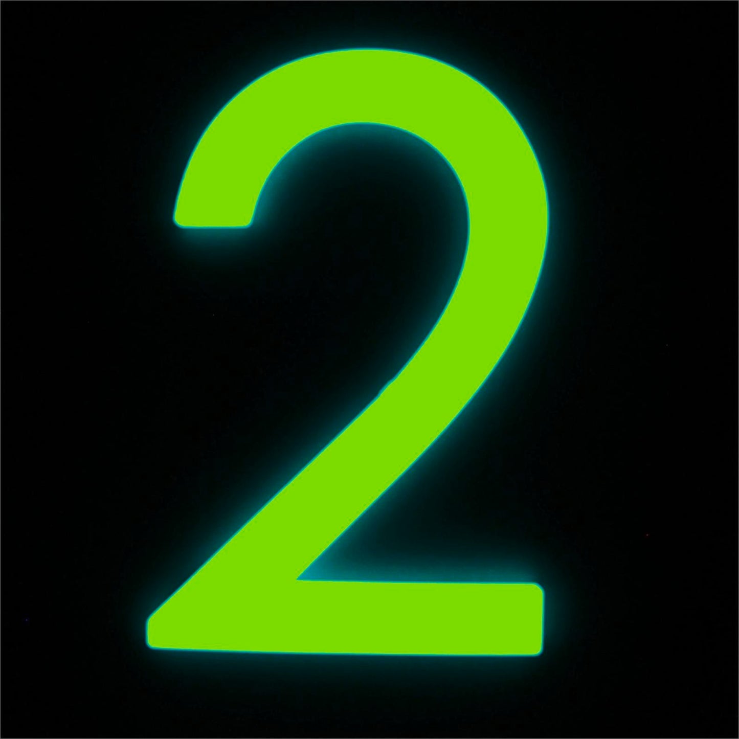 Sandleford Glow In Dark Acrylic House Number 2 - 90mm