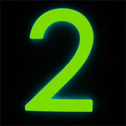 Sandleford Glow In Dark Acrylic House Number 2 - 90mm