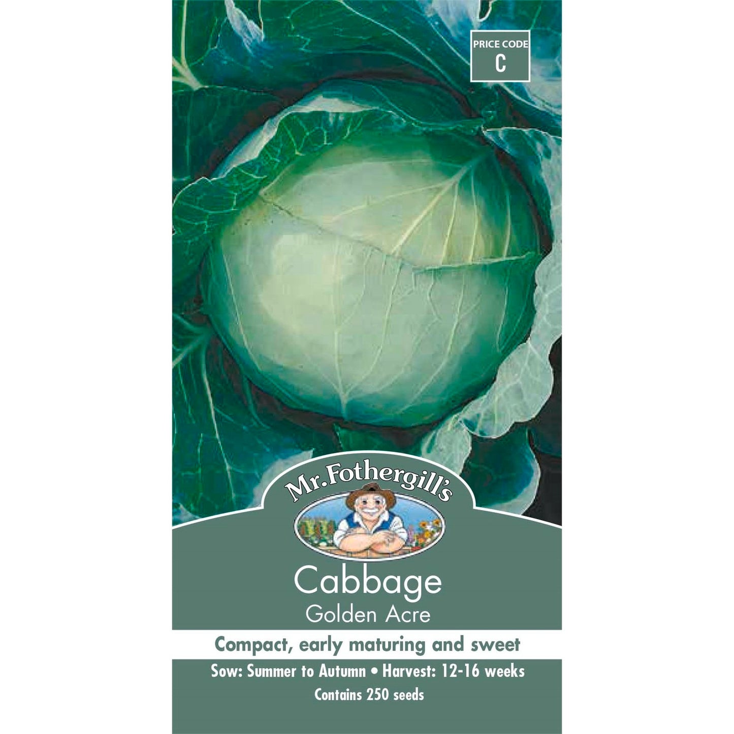Mr Fothergill Cabbage Golden Acre Seeds