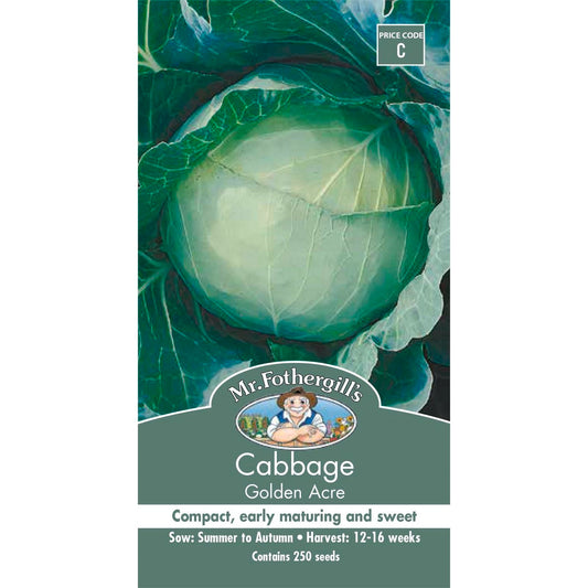 Mr Fothergill Cabbage Golden Acre Seeds