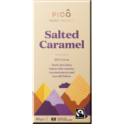 Pico Organic VeganÂ Chocolate Salted Caramel 80g