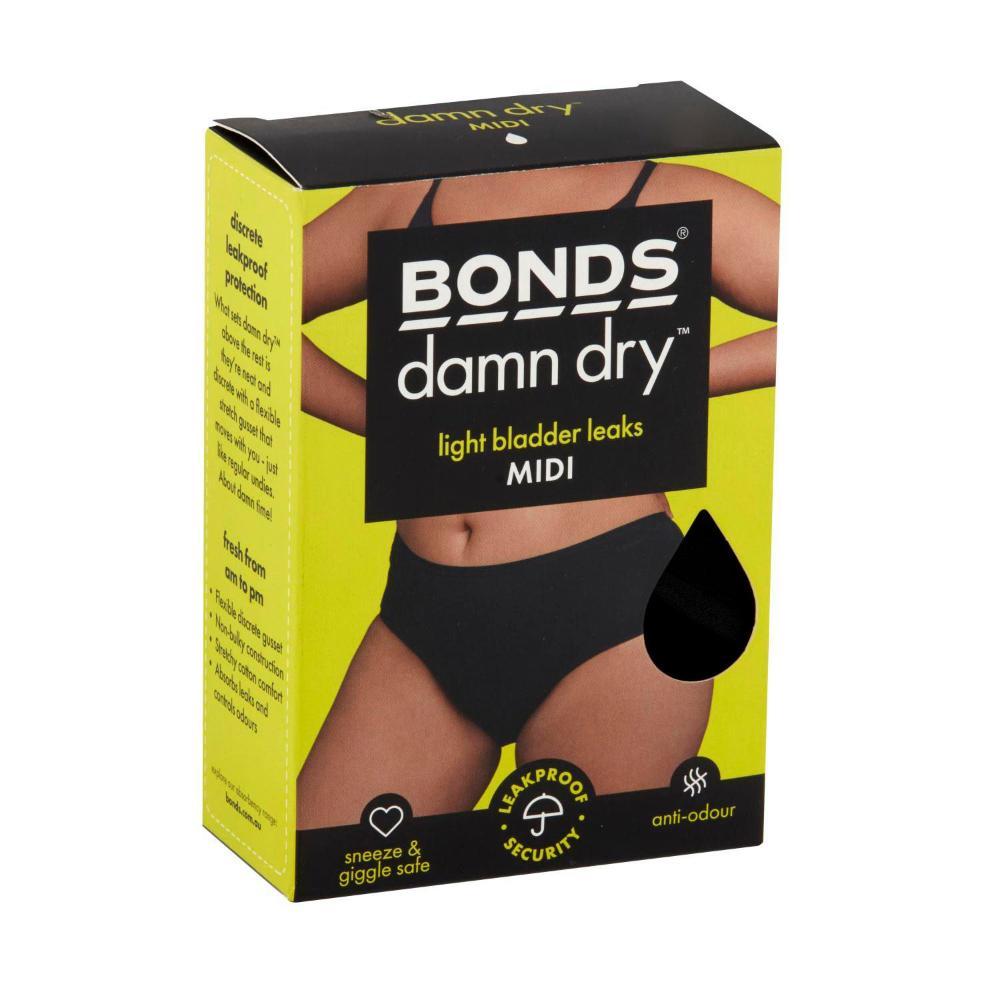 Bonds Womens Damn Dry Underwear Midi Size 18 - 1 pack
