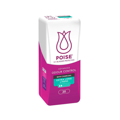 Poise Charcoal Liners For Bladder Leaks Light - 20 pack
