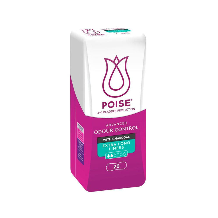 Poise Charcoal Liners For Bladder Leaks Light - 20 pack