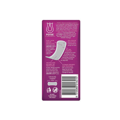Poise Charcoal Liners For Bladder Leaks Light - 22 pack