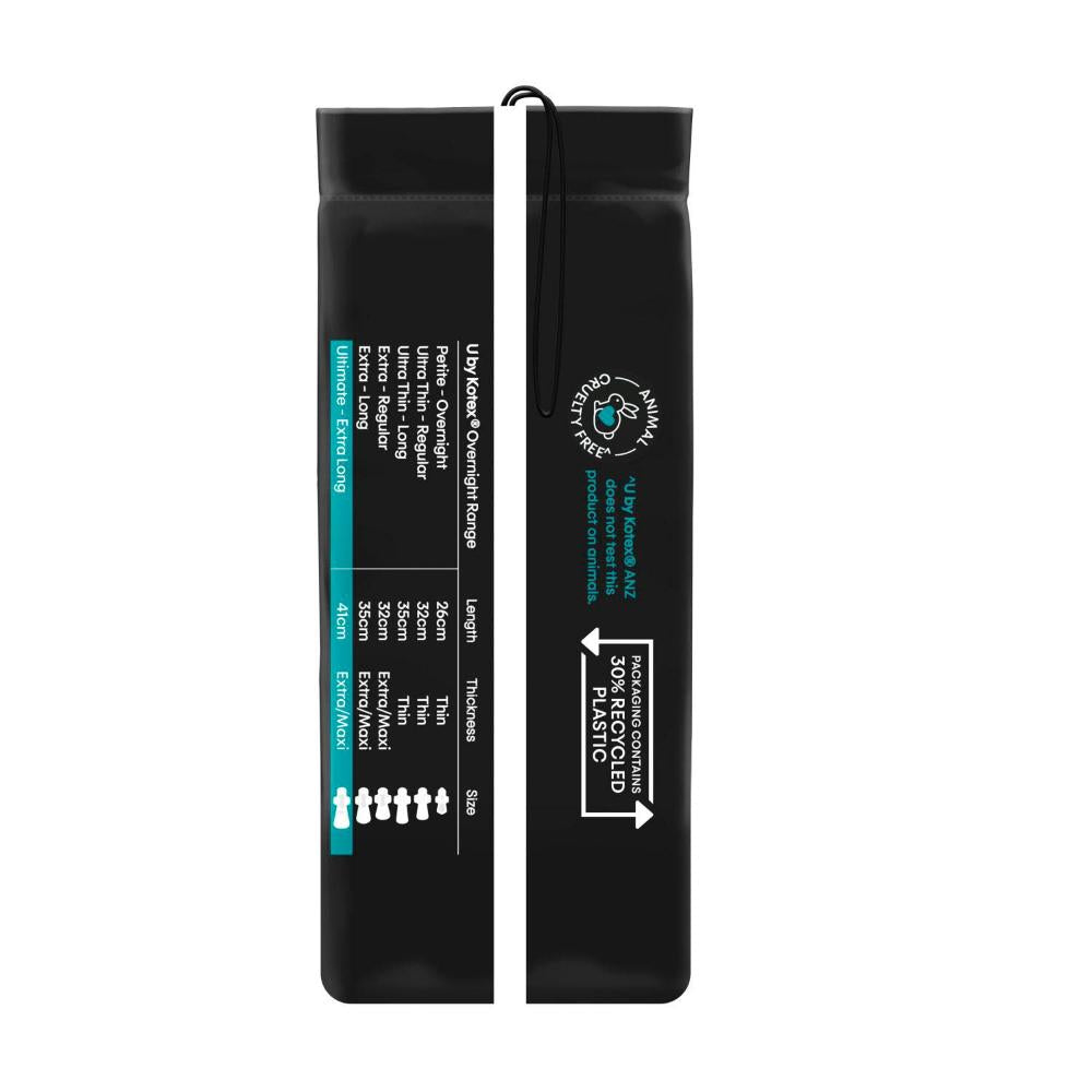 U by Kotex Overnight Ultimate Pads With Wings | 6 pack