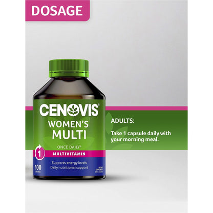 Cenovis Womens Multivitamin Capsules Multi Vitamin For Energy 100 pack