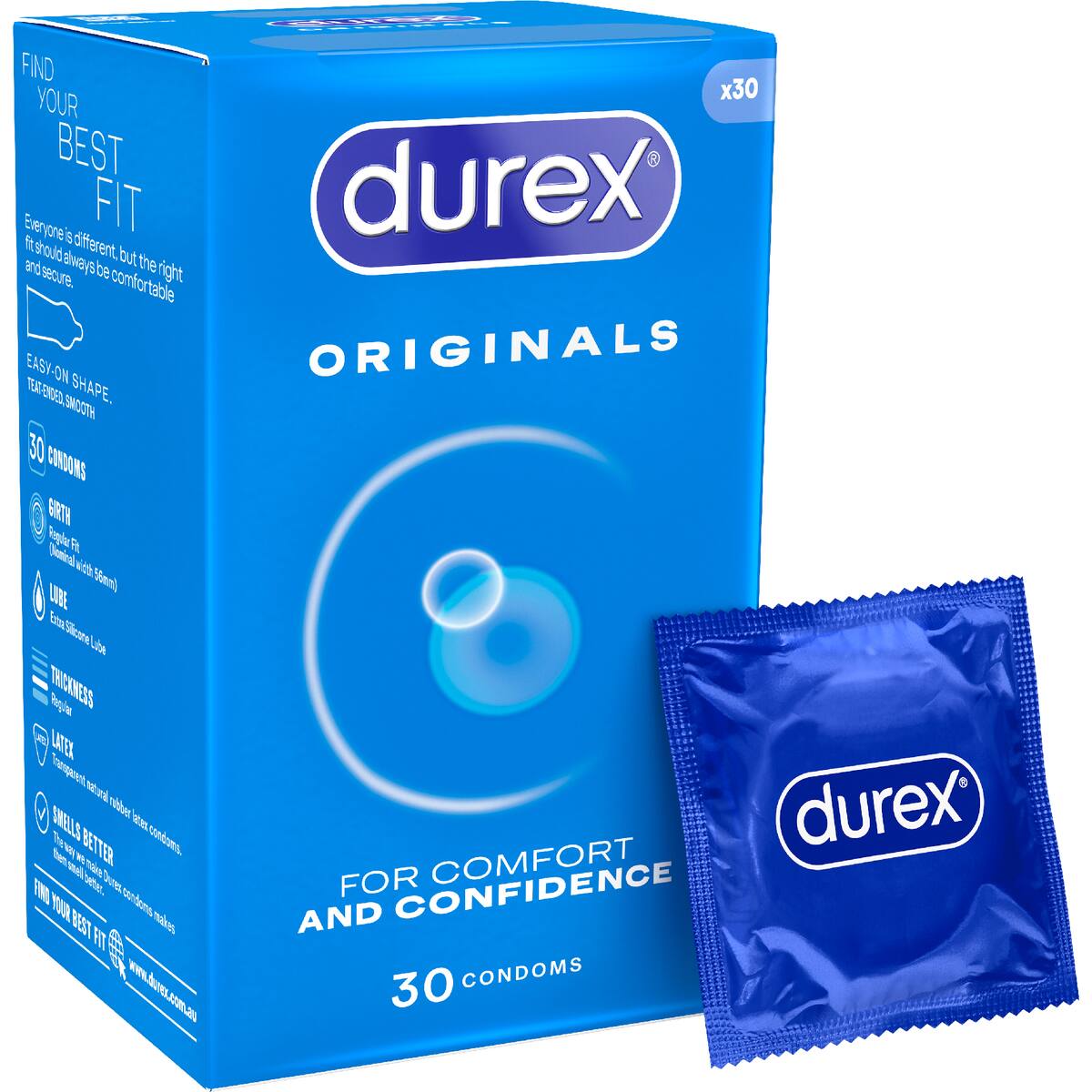 Durex Original Regular Fit Condoms 30 Pack