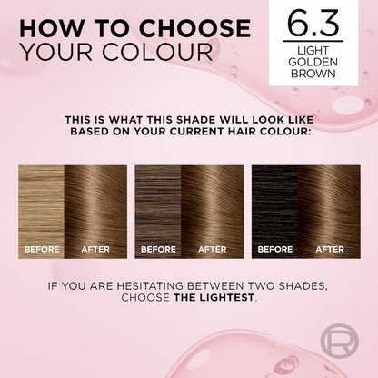 Loreal Paris Excellence Creme Hair Colour 6.3 Light Golden Brown Each