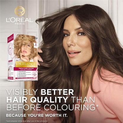 Loreal Paris Excellence Creme Hair Colour 8 Blonde Each