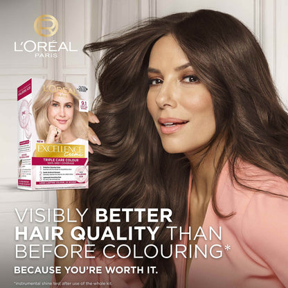 Loreal Excellence Creme Hair Colour 9.1 Light Ash Blonde Each