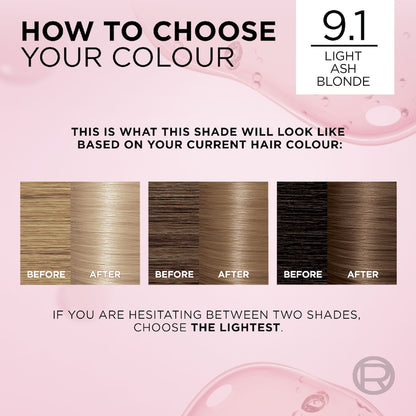 Loreal Paris Excellence Creme Hair Colour 9.1 Light Ash Blonde Each