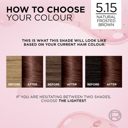 Loreal Paris Excellence Creme Hair Colour 5.15 Natural Frosted Brown Each