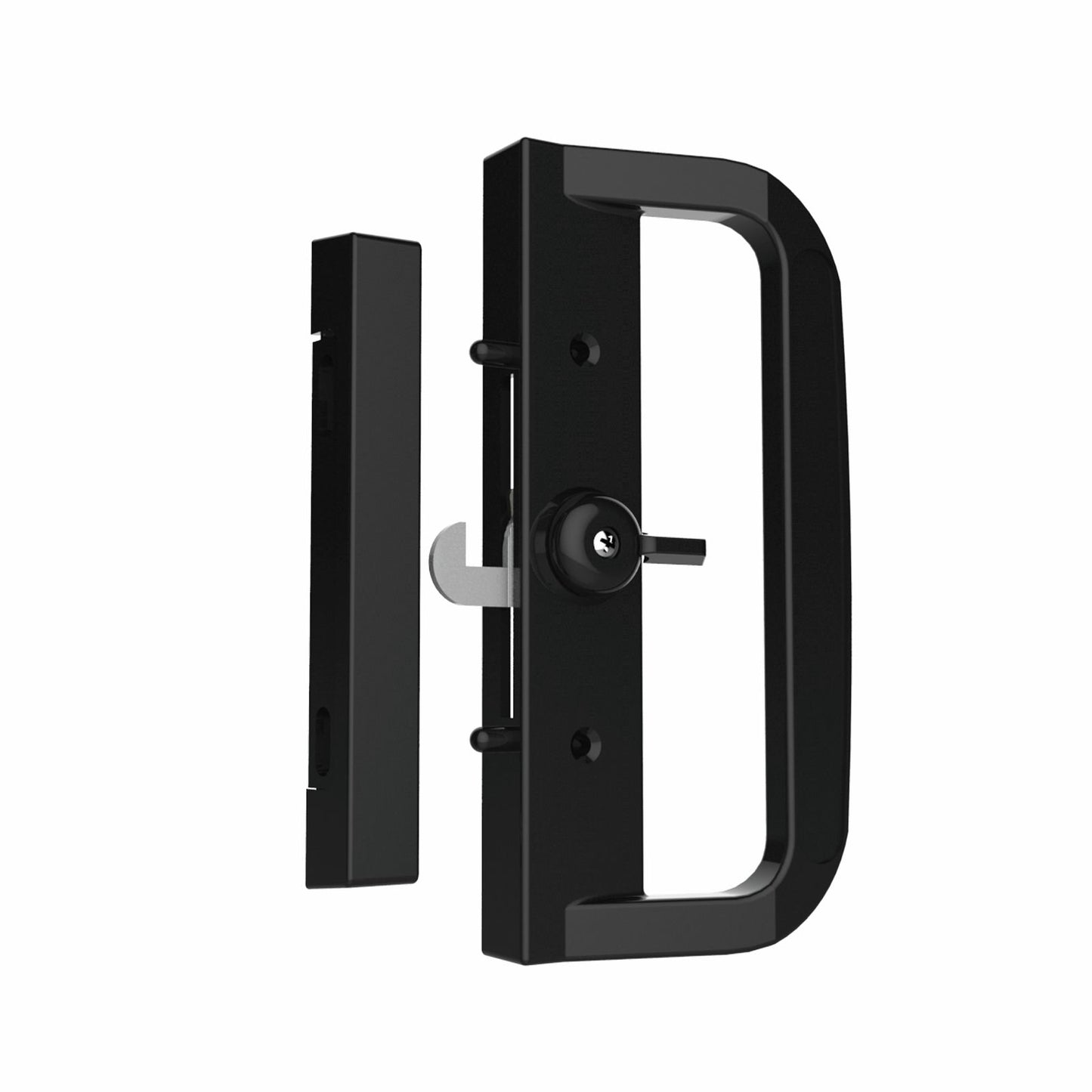 Rolltrak Black Sliding Patio Door Lock - 79mm