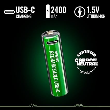 COAST ZITHION-X AA/AAA USB-C Rechargeable Lithium Batteries 8 Pack