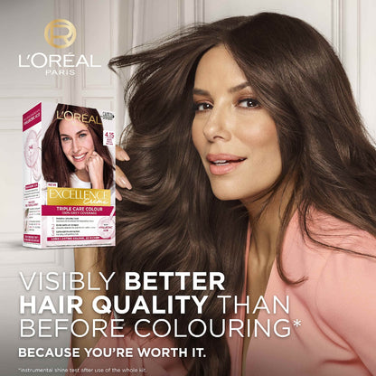 Loreal Paris Excellence Creme Hair Colour 4.15 Dark Frosted Brown Each
