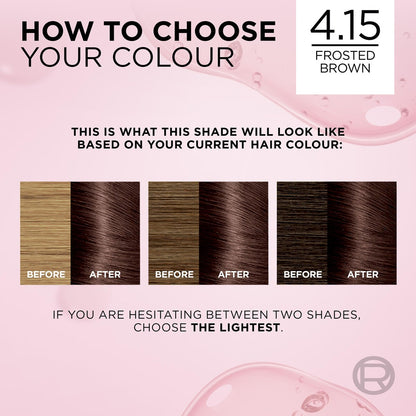 Loreal Excellence Creme Hair Colour 4.15 Dark Frosted Brown Each