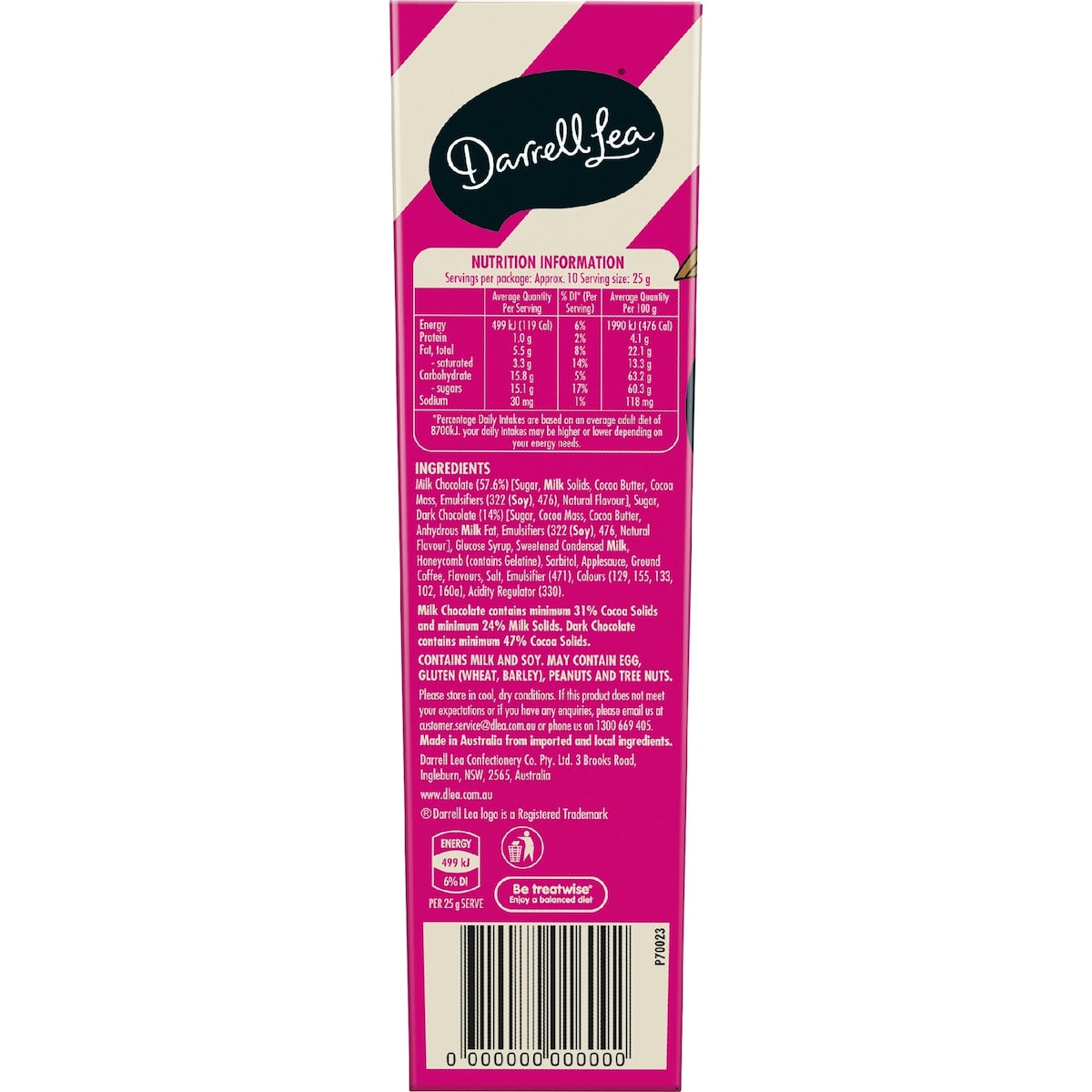 Darrell Lea Chocolate Soft Centres Gift Box 255g